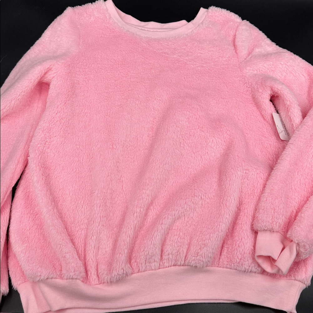 Fab Kids Cozy Pink Fuzzy Sweatshirt NWT